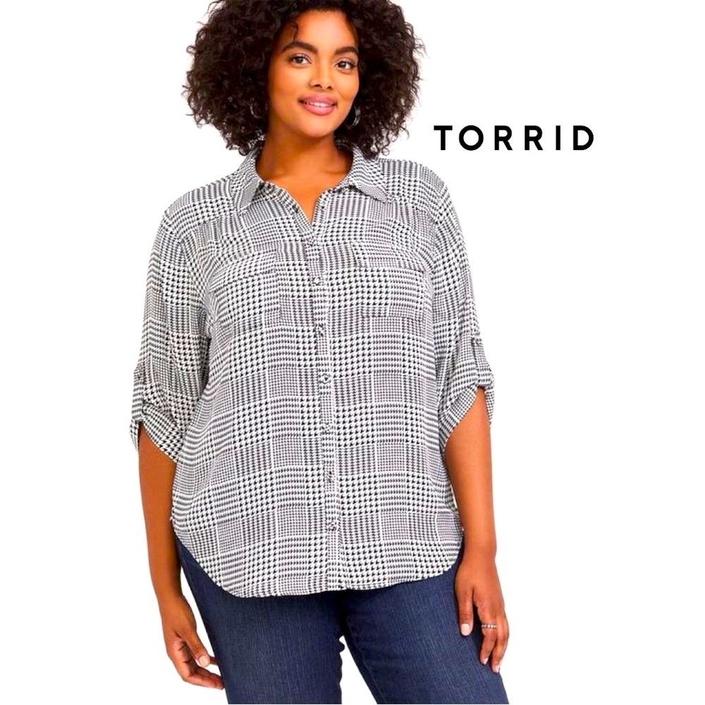 TORRID Madison Georgette Button-Down Shirt- 3